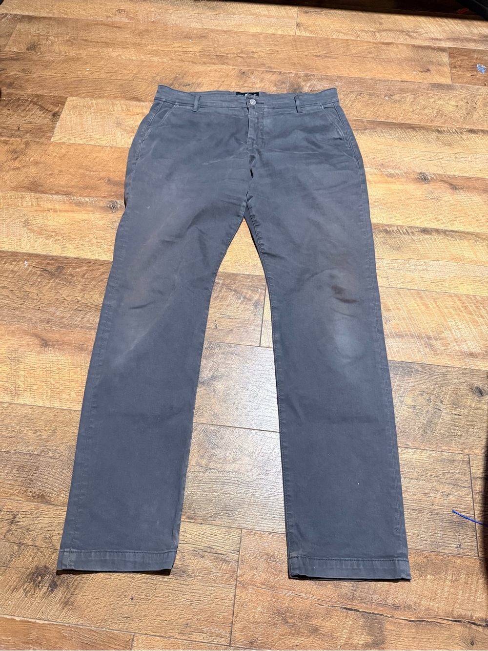 7 For All Mankind Men’s Slate Gray Straight Leg Chino Pants Luxury Jeans 34x33